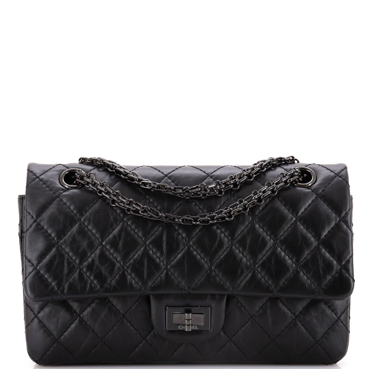 So Black Reissue 2.55 Flap Bag Quilted Aged Calfskin 225 - Deep Luxury