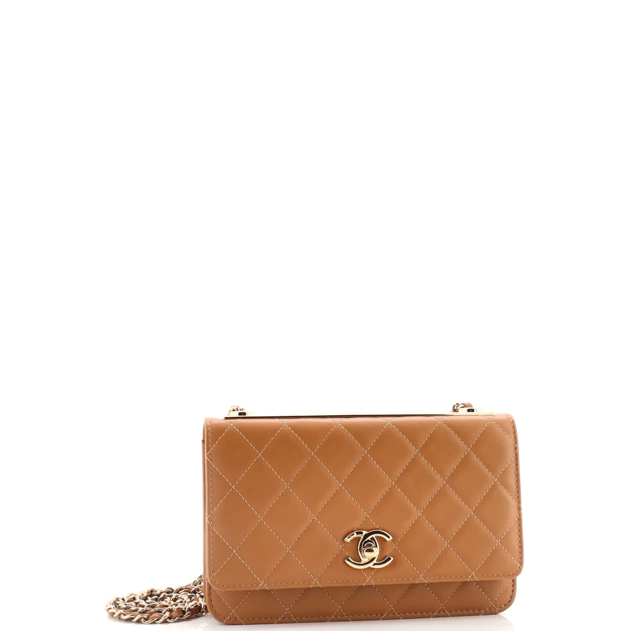 Trendy CC Wallet on Chain NM Quilted Lambskin - Deep Luxury