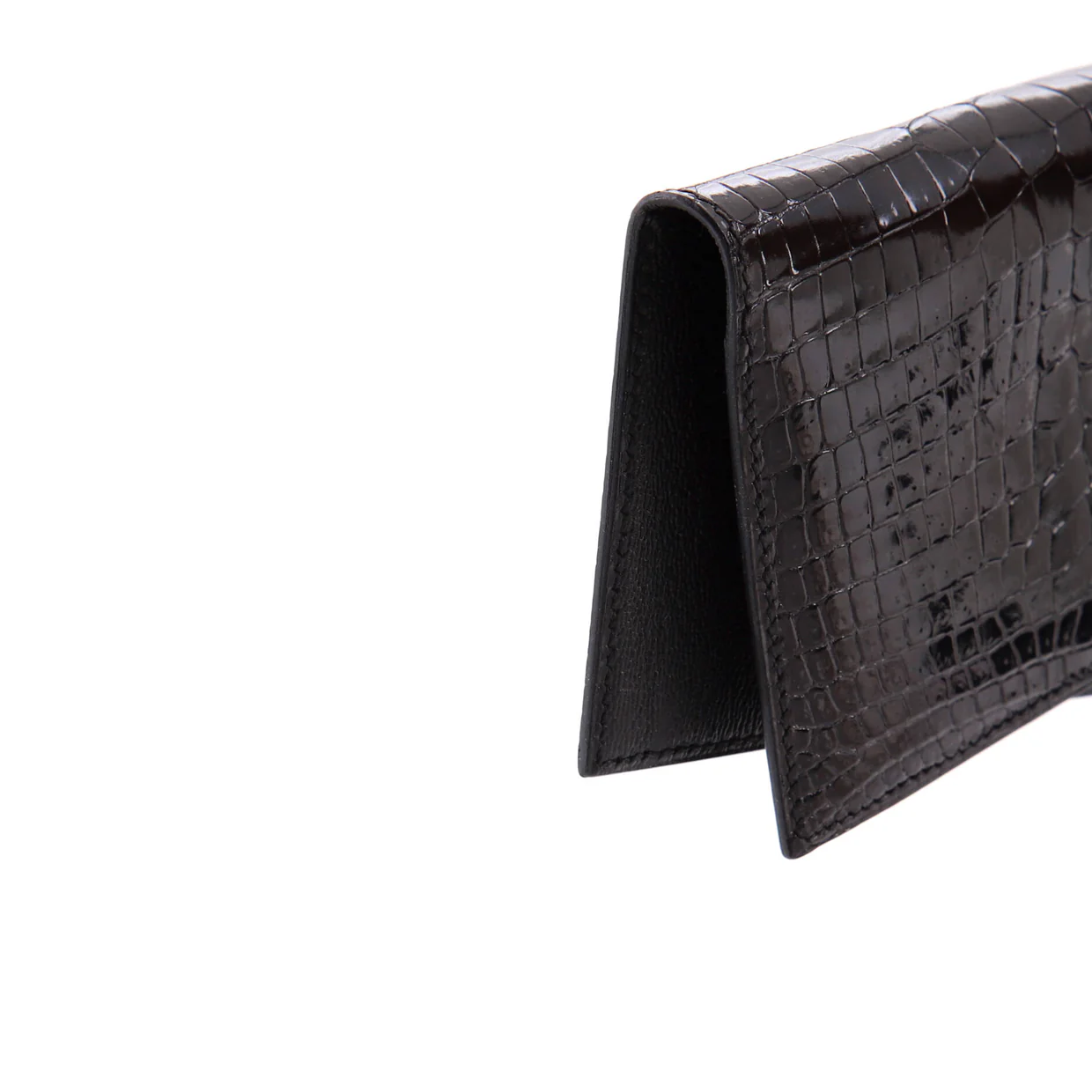 MC2 Euclide Card Holder Case Porosus Crocodile - Deep Luxury