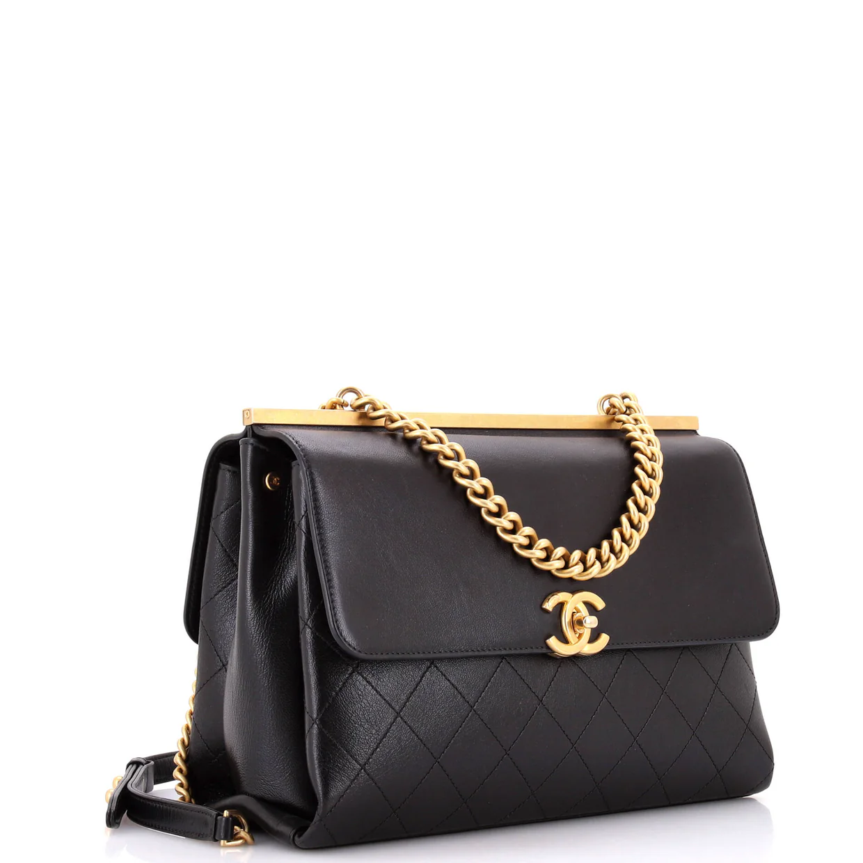 Coco Luxe Flap Bag Quilted Calfskin Medium - Deep Luxury