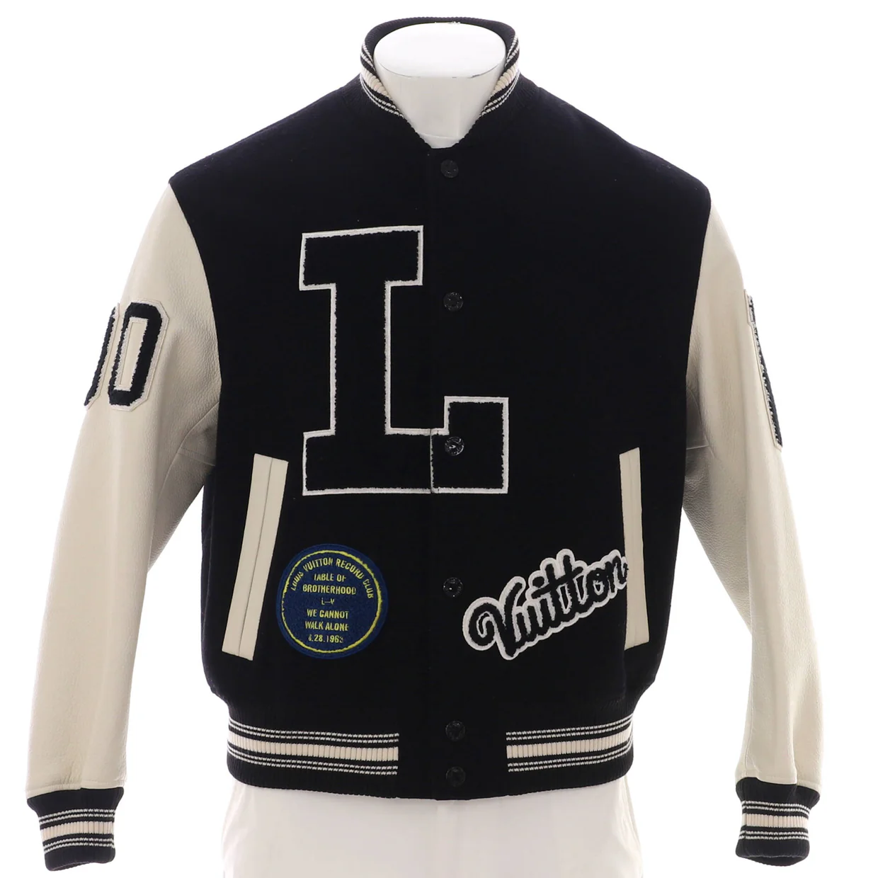 Men's Dreaming Varsity Jacket Wool Cashmere Blend and Leather - Deep Luxury