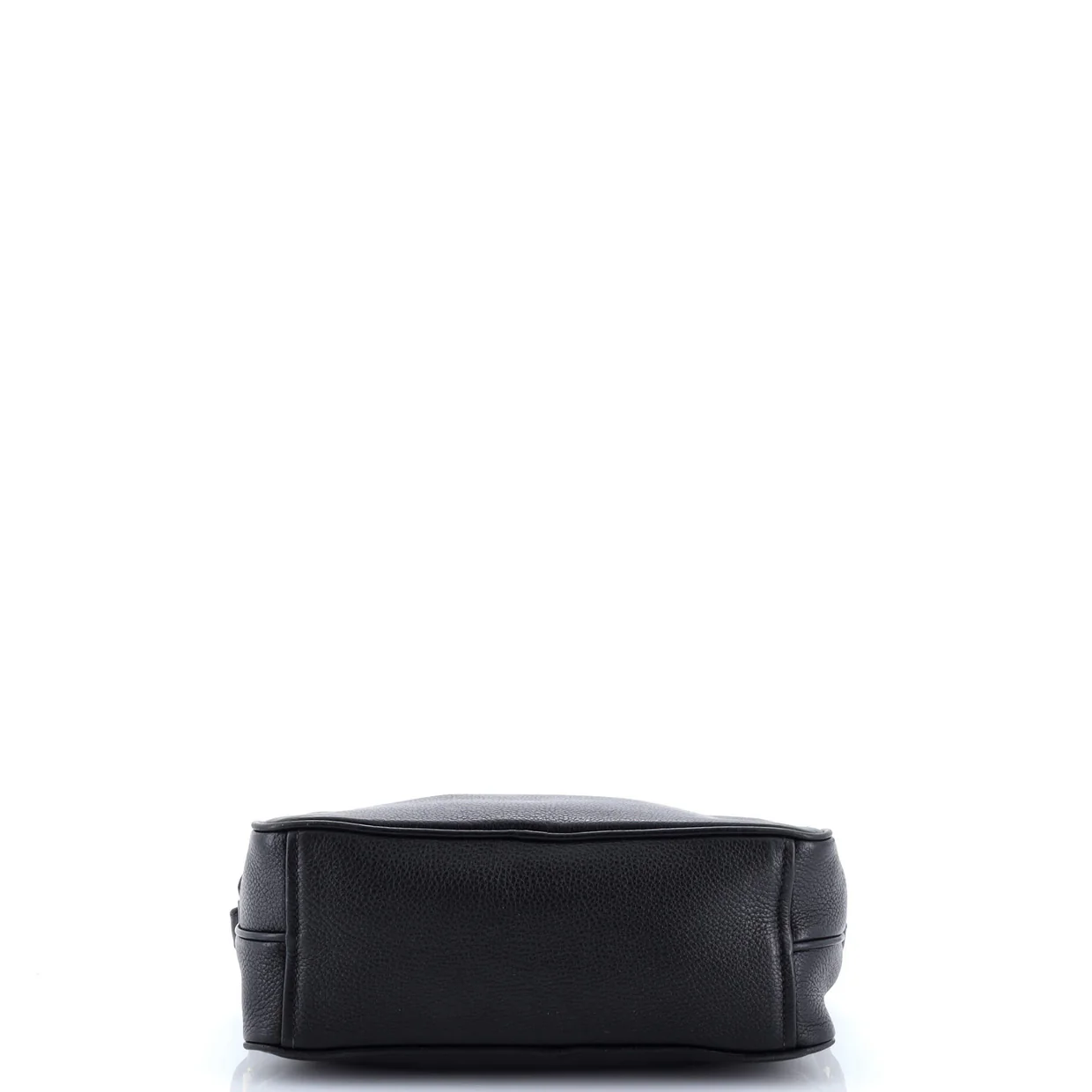 Double Zip Camera Bag Vitello Phenix Medium - Deep Luxury