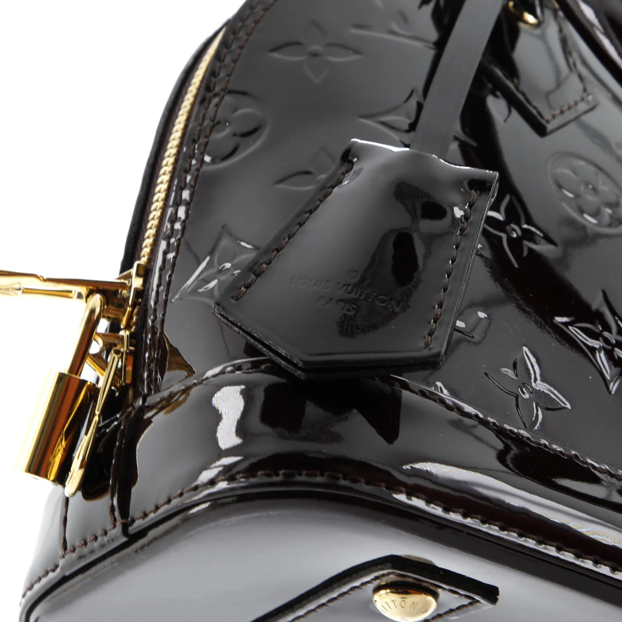 Alma Handbag Monogram Vernis BB - Deep Luxury