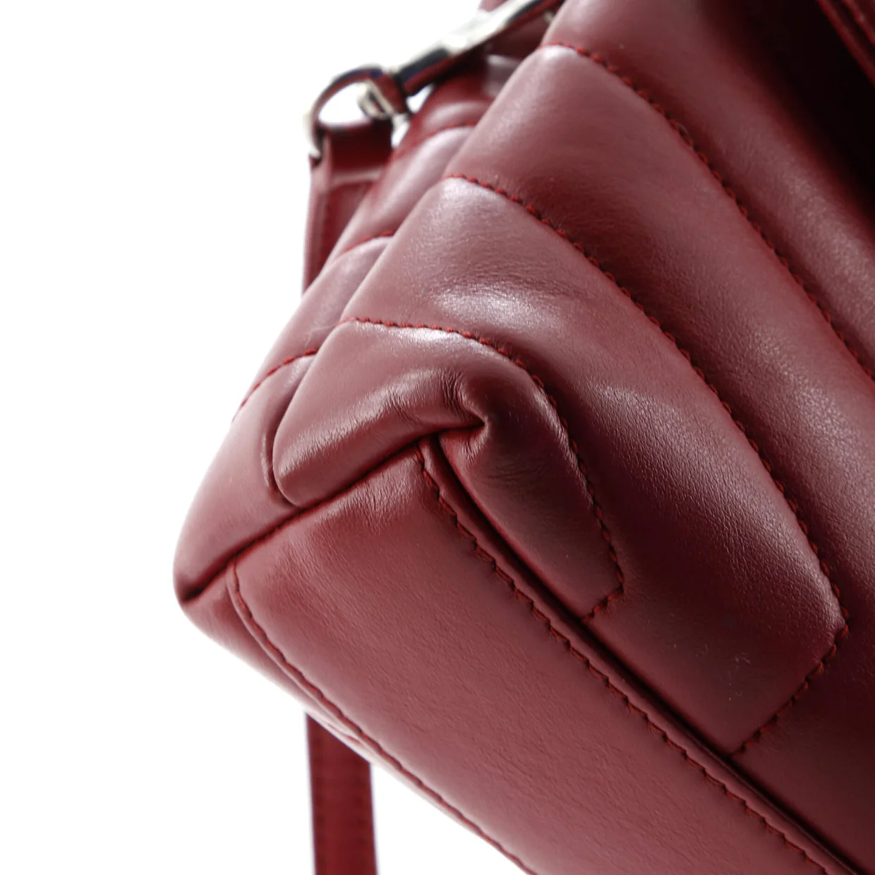 Loulou Shoulder Bag Matelasse Chevron Leather Toy - Deep Luxury