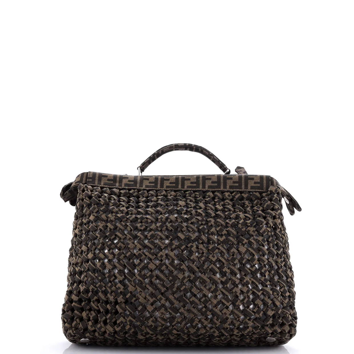 Peekaboo Bag Woven Zucca Canvas Medium - Deep Luxury