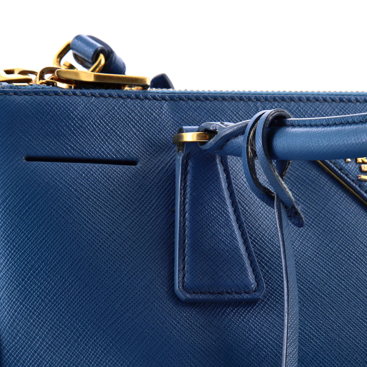 Double Zip Lux Tote Saffiano Leather Small - Deep Luxury