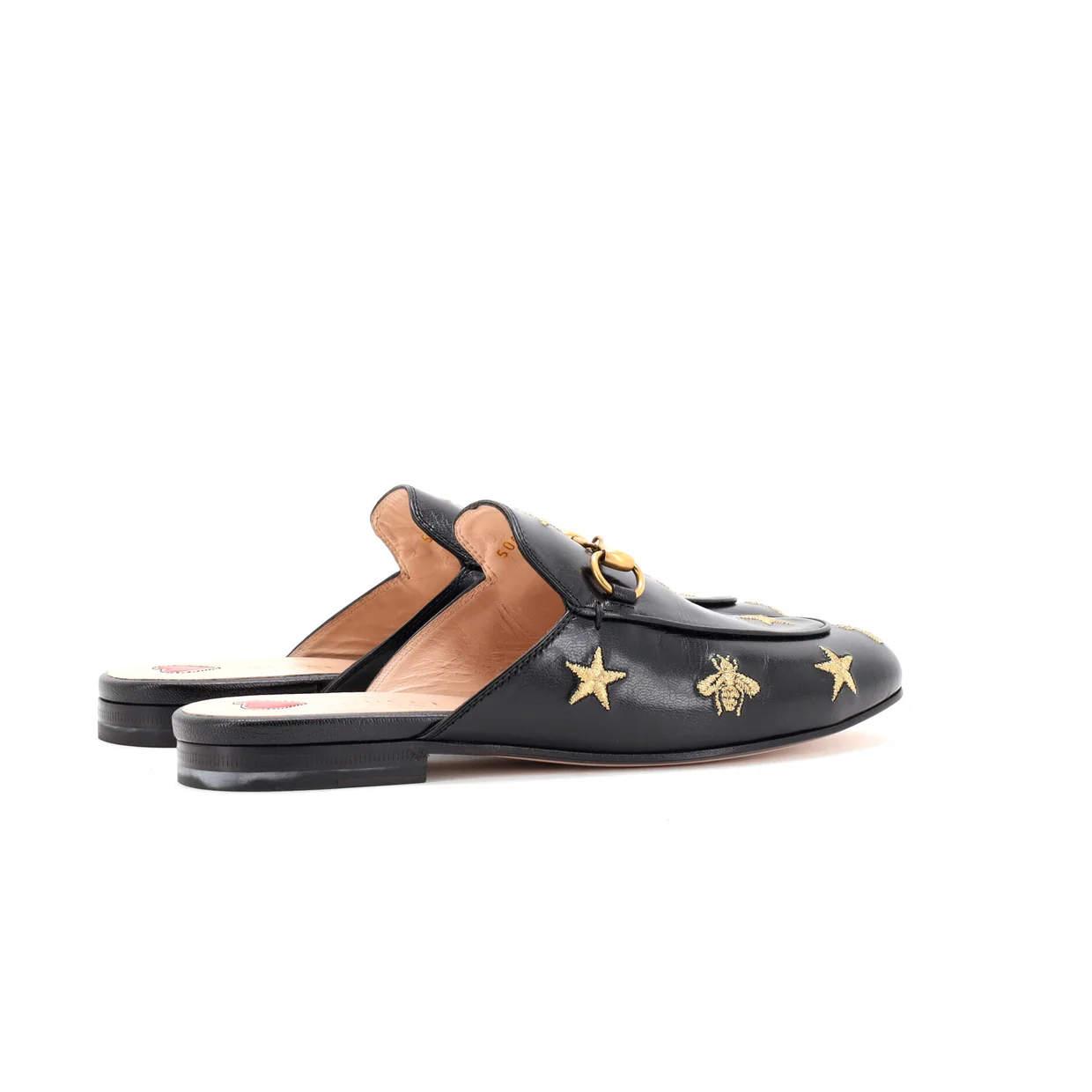 Women's Princetown Mules Embroidered Leather - Deep Luxury
