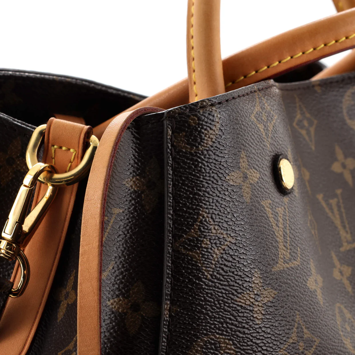 Montaigne Handbag Monogram Canvas MM - Deep Luxury