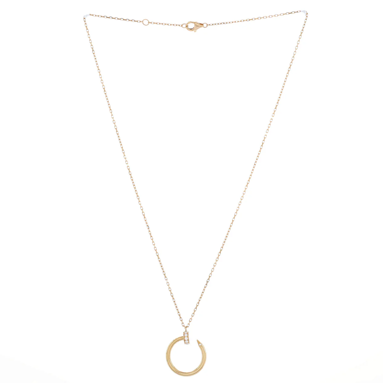 Juste un Clou Pendant Necklace 18K Yellow Gold with Diamonds - Deep Luxury