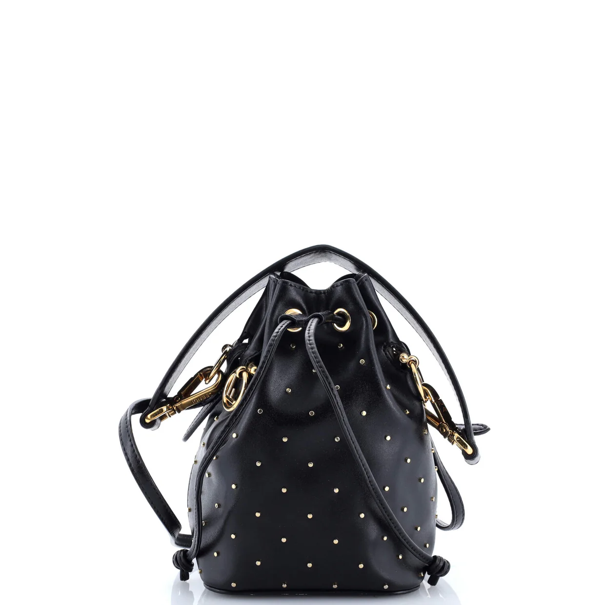Mon Tresor Bucket Bag Studded Leather Mini - Deep Luxury