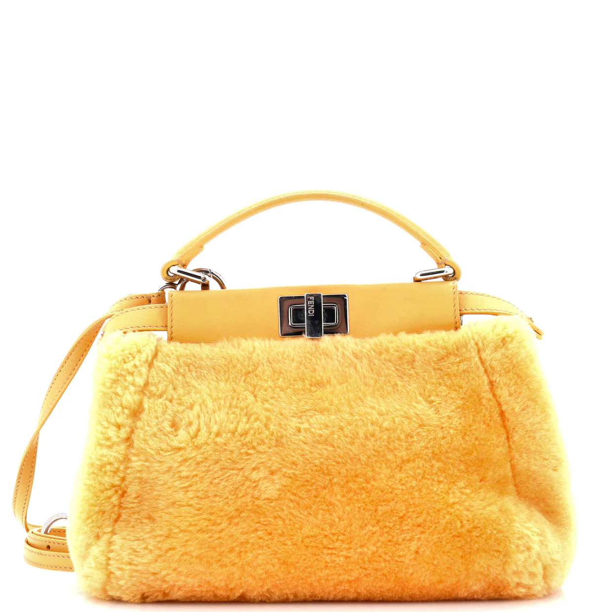 Peekaboo Bag Zucca Shearling Mini - Deep Luxury