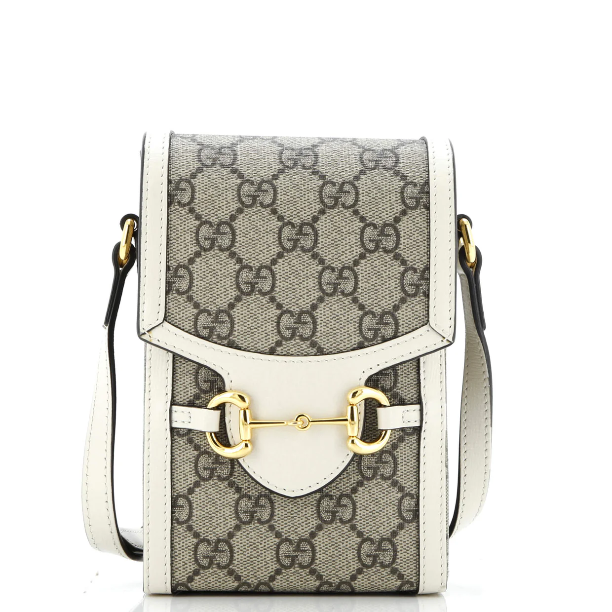 Horsebit 1955 Crossbody Bag GG Coated Canvas with Leather Mini - Deep Luxury