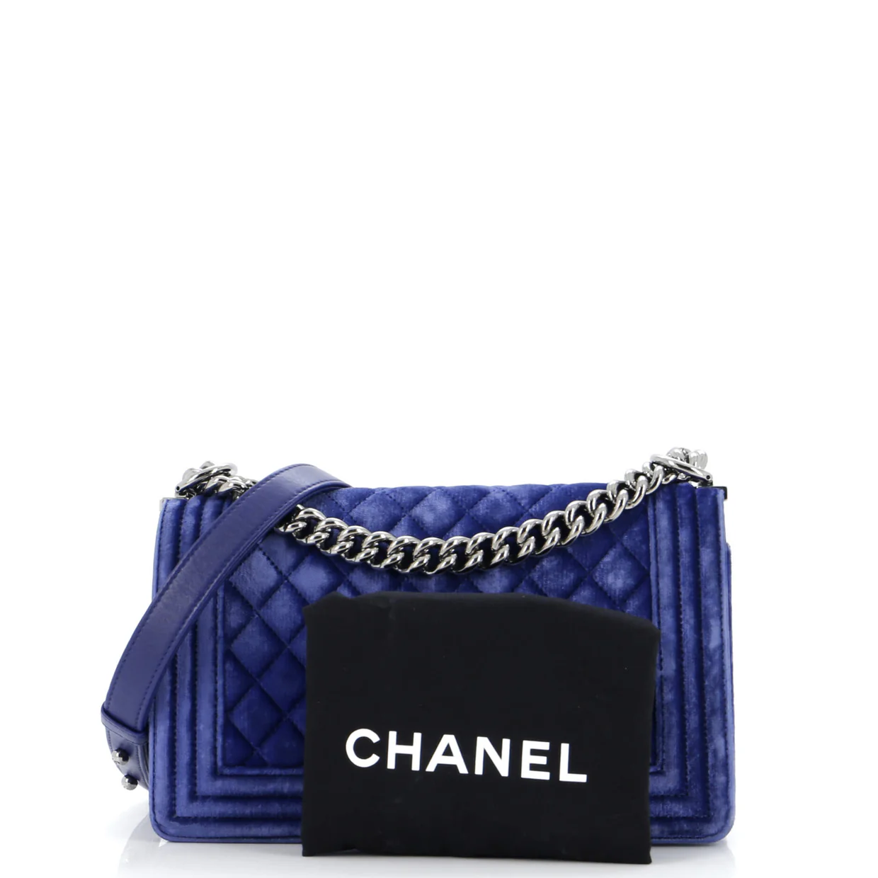 Boy Flap Bag Quilted Velvet Old Medium - Deep Luxury