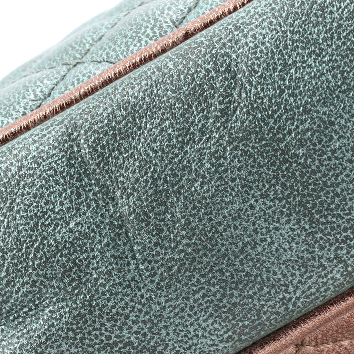 Trapuntata Camera Shoulder Bag Quilted Laminated Leather Mini - Deep Luxury