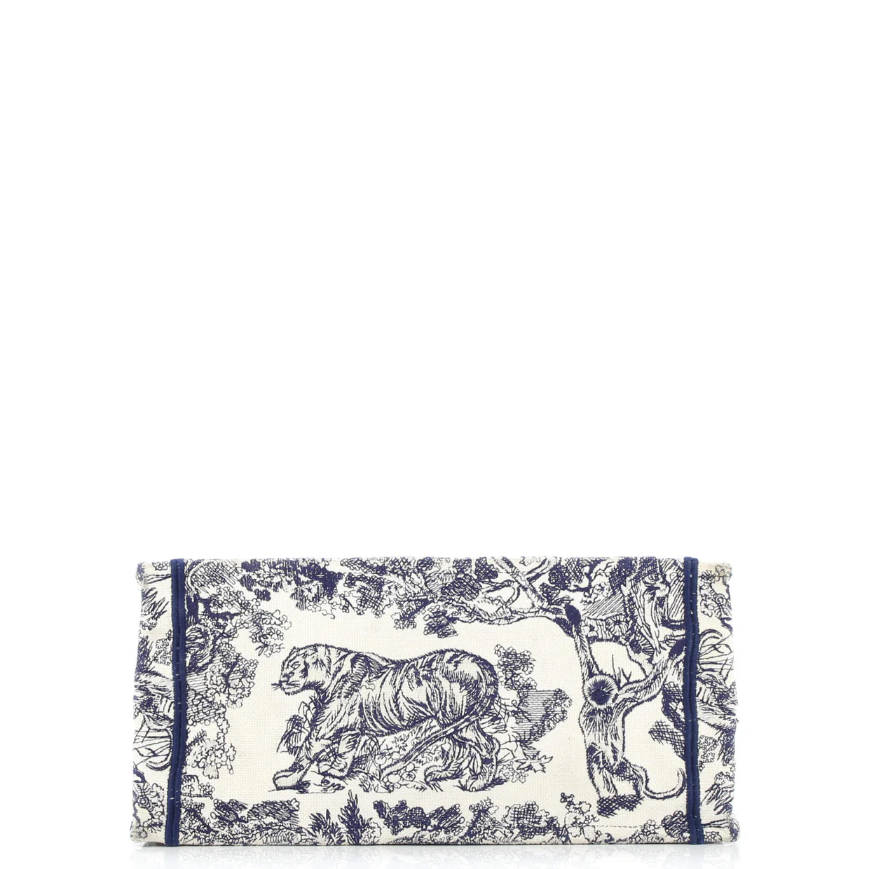 Book Tote Embroidered Canvas Medium - Deep Luxury