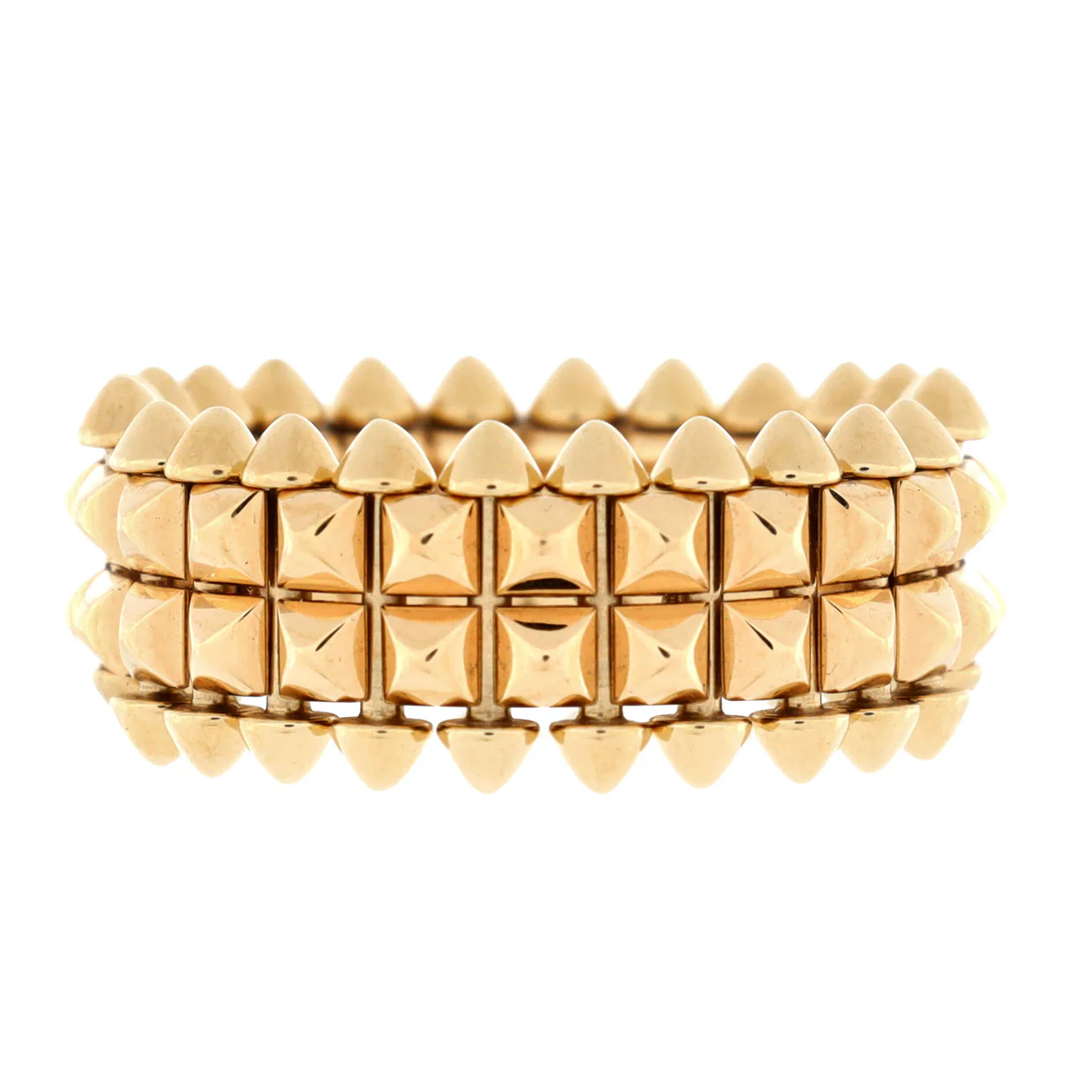 Clash de Cartier 2 Row Ring 18K Yellow Gold Large - Deep Luxury