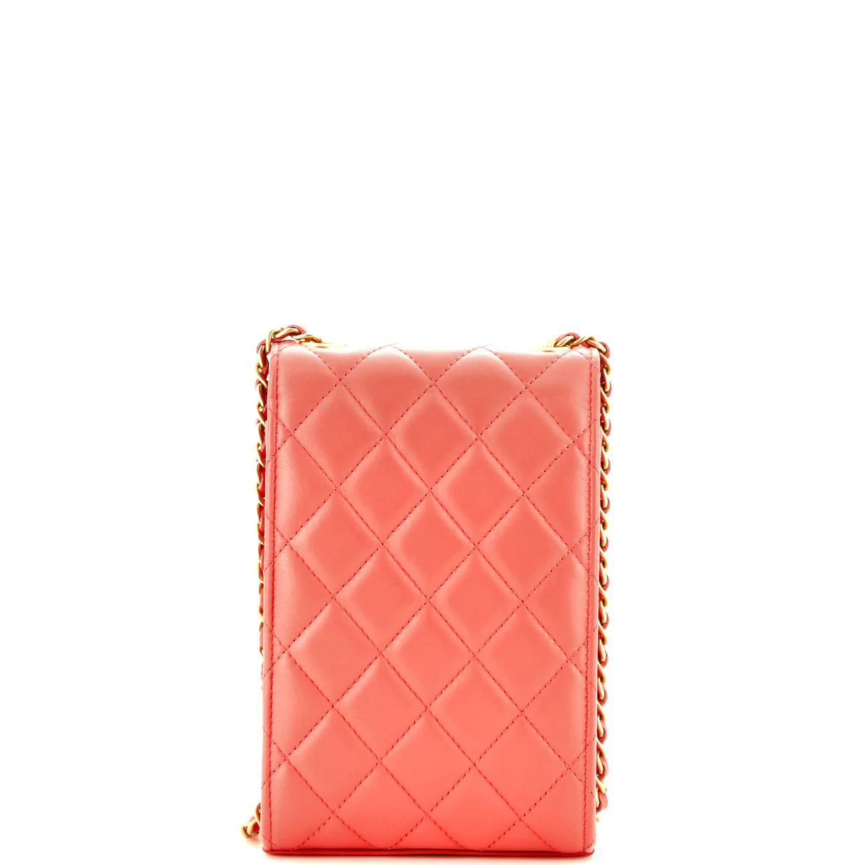 Pearl Crush Phone Holder Crossbody Bag Quilted Lambskin - Deep Luxury