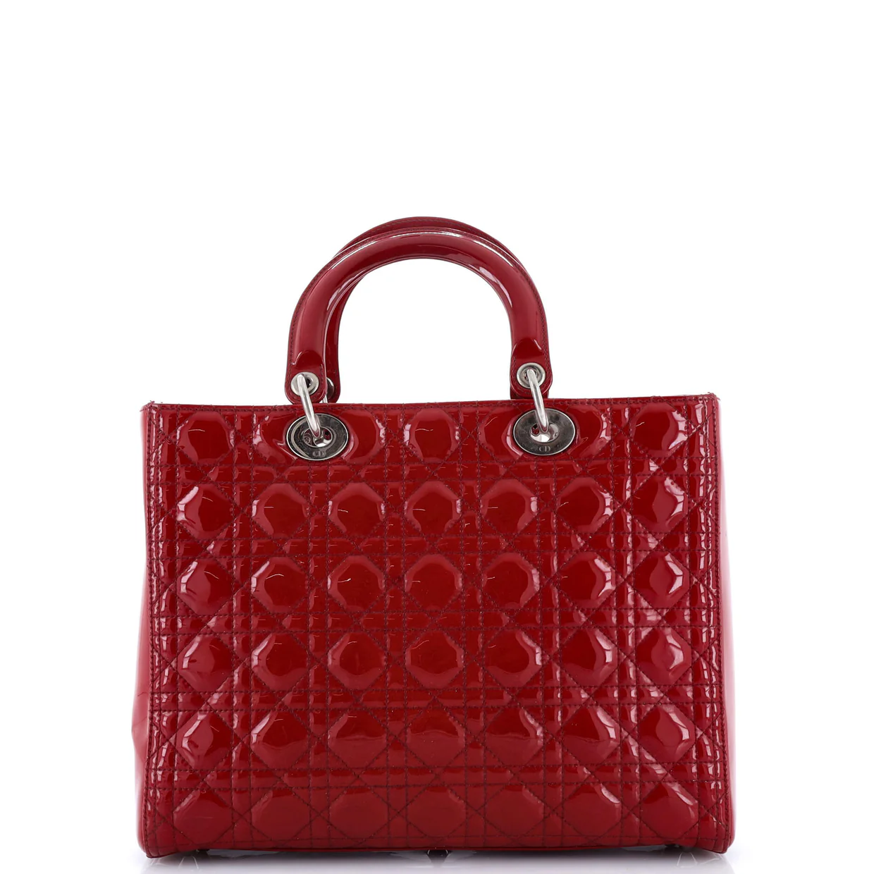 Lady Dior Bag Cannage Quilt Patent Large - Deep Luxury