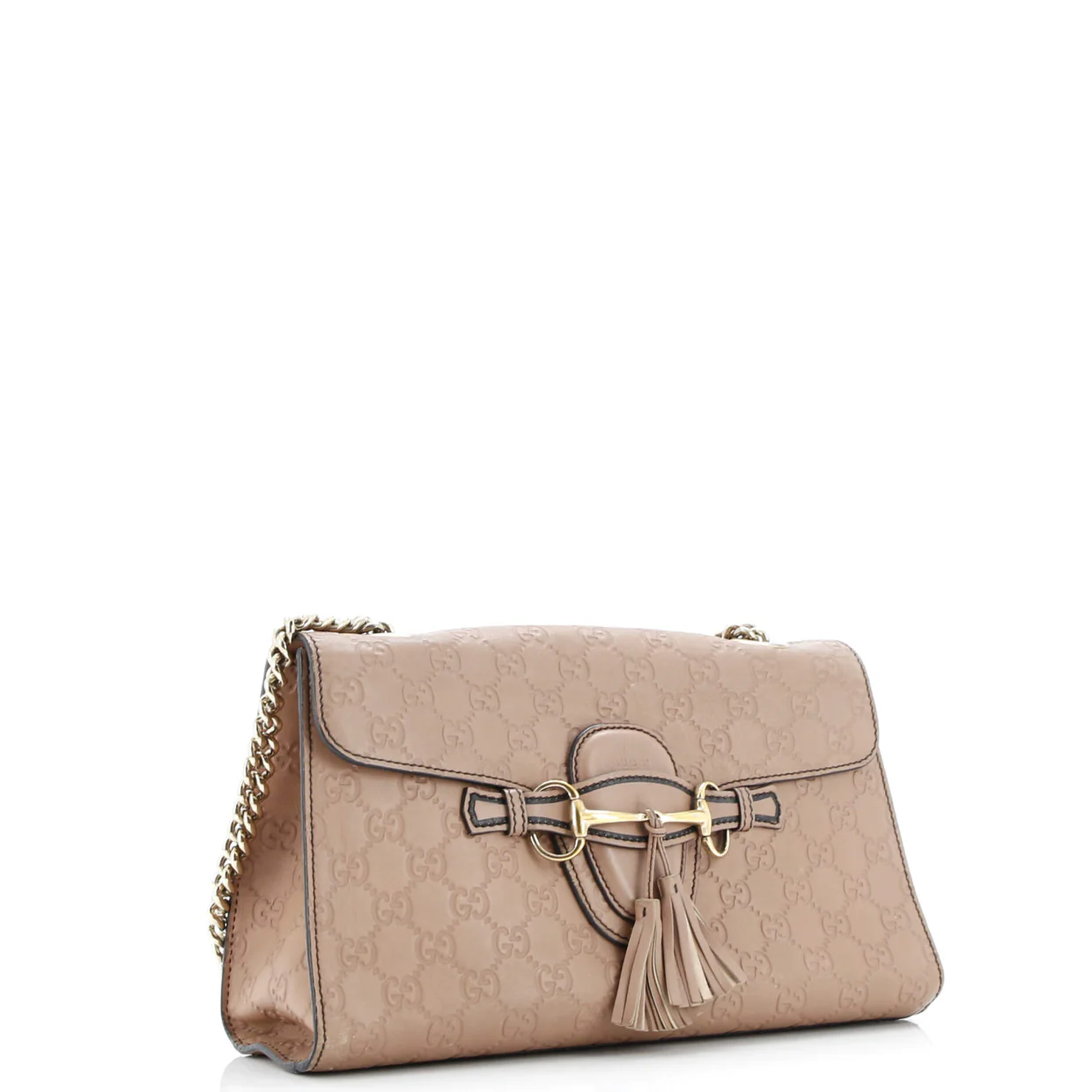 Emily Chain Flap Bag Guccissima Leather Medium - Deep Luxury