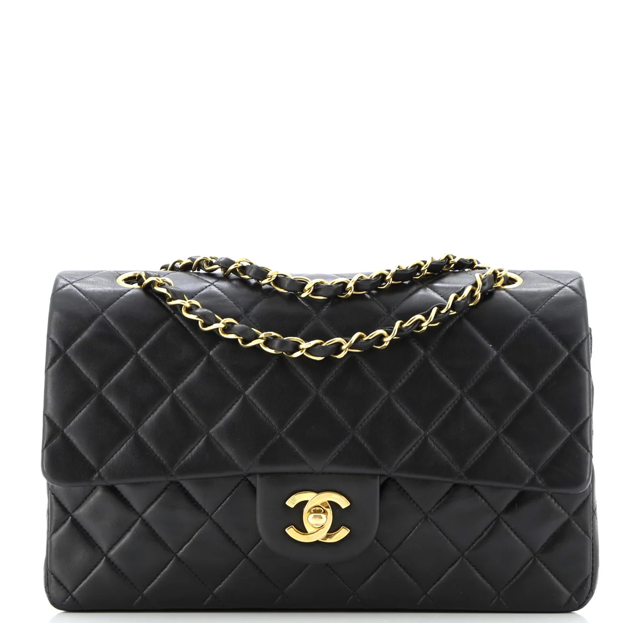Vintage Classic Double Flap Bag Quilted Lambskin Medium - Deep Luxury