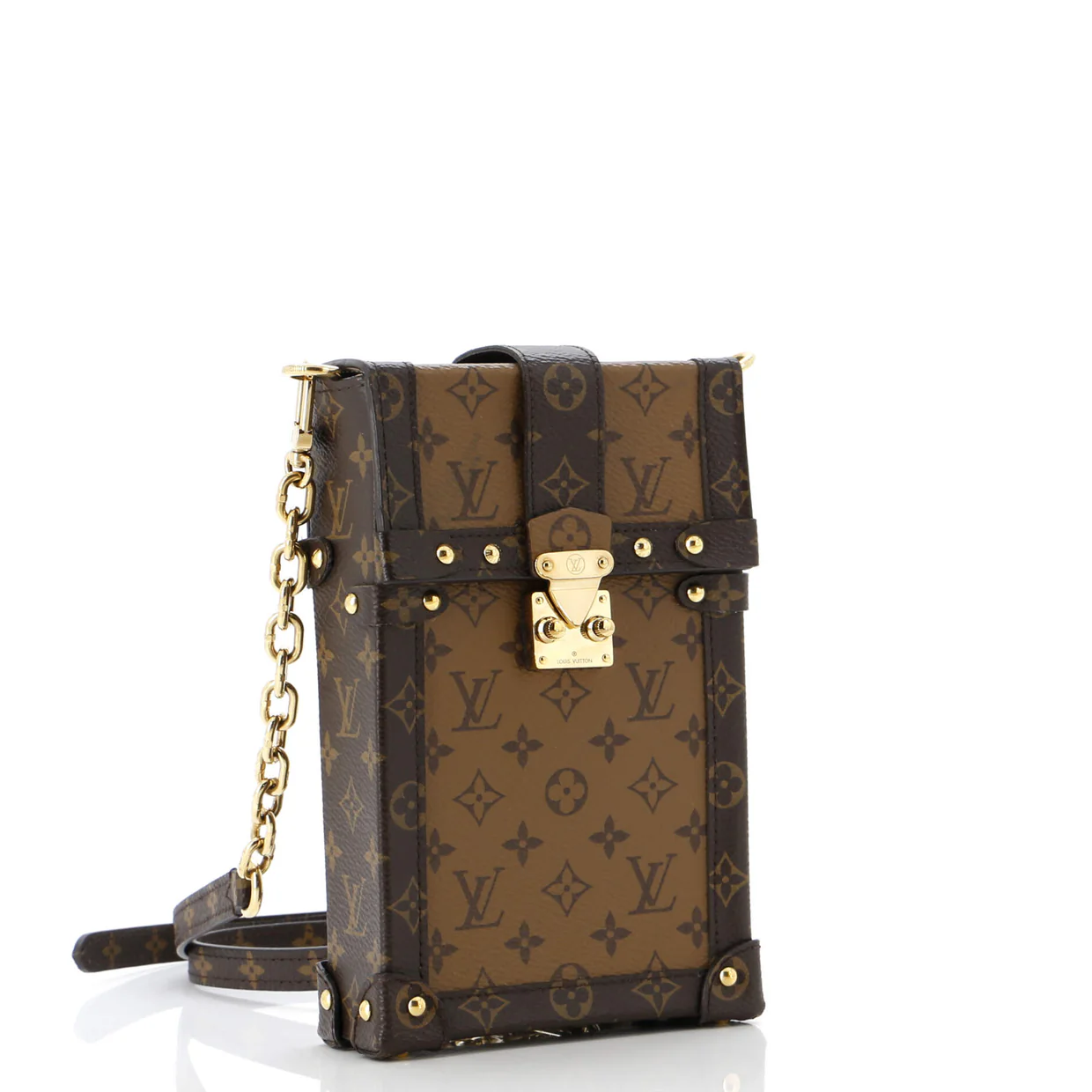 Vertical Trunk Pochette Reverse Monogram Canvas - Deep Luxury