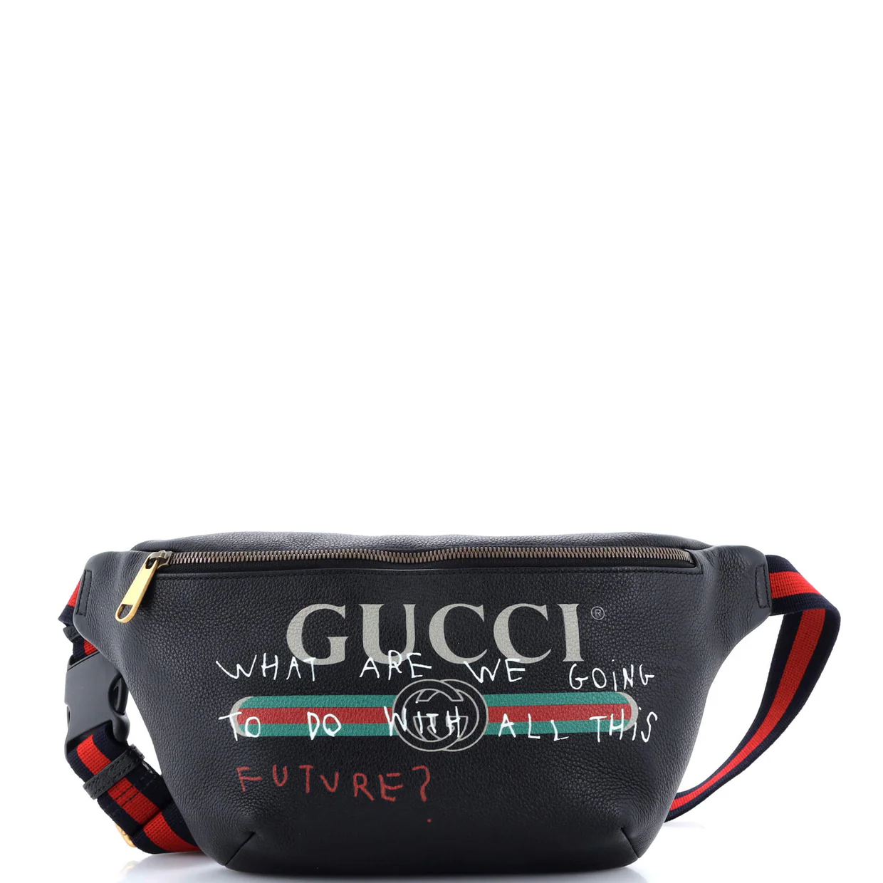 Logo Belt Bag Printed Leather Medium - Deep Luxury