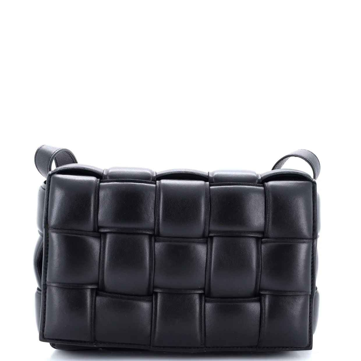 Cassette Crossbody Bag Padded Maxi Intrecciato Leather Small - Deep Luxury