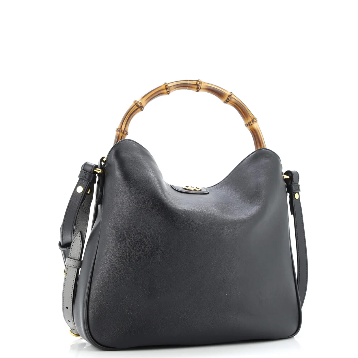 Diana NM Bamboo Shoulder Bag Leather Medium - Deep Luxury