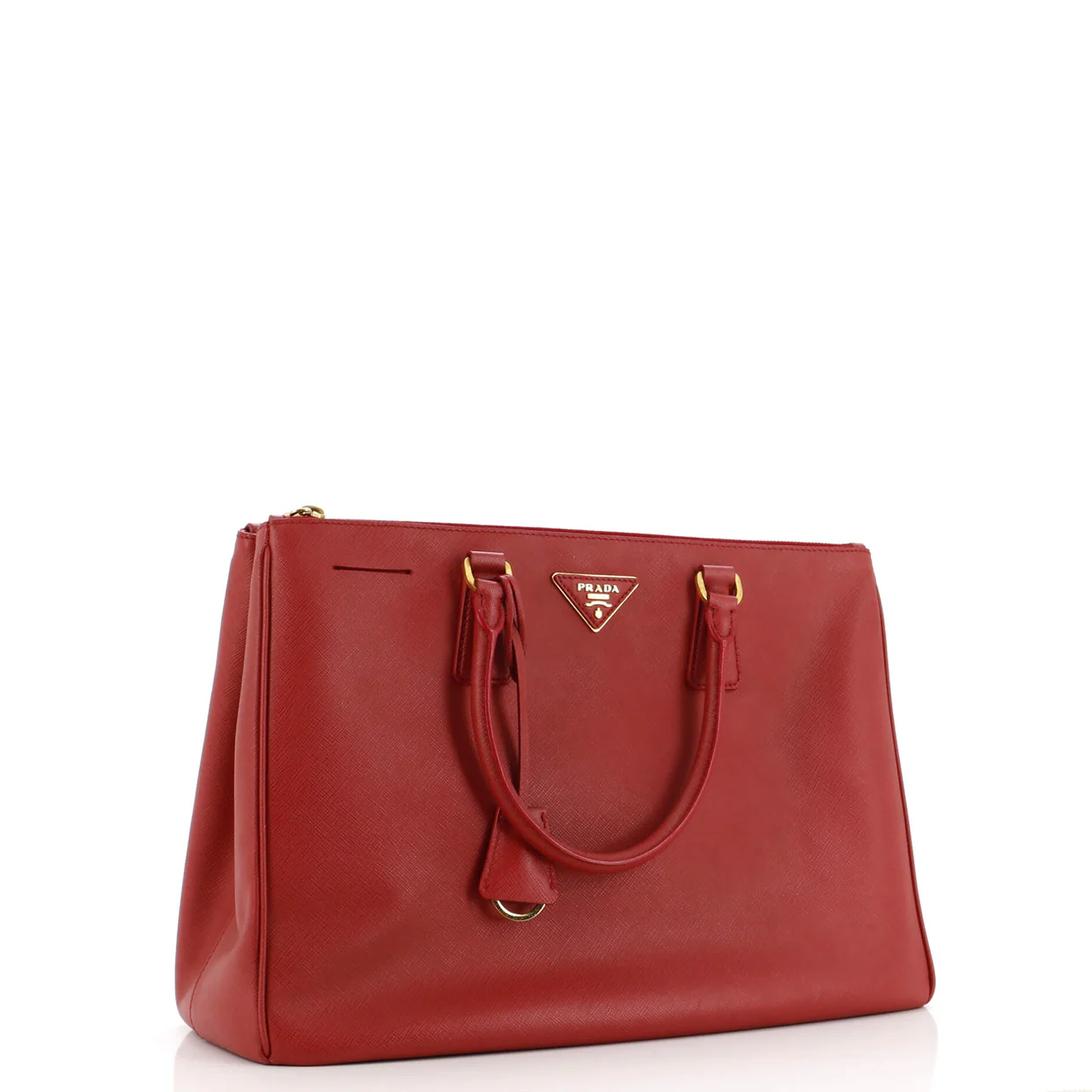 Double Zip Lux Tote Saffiano Leather Large - Deep Luxury