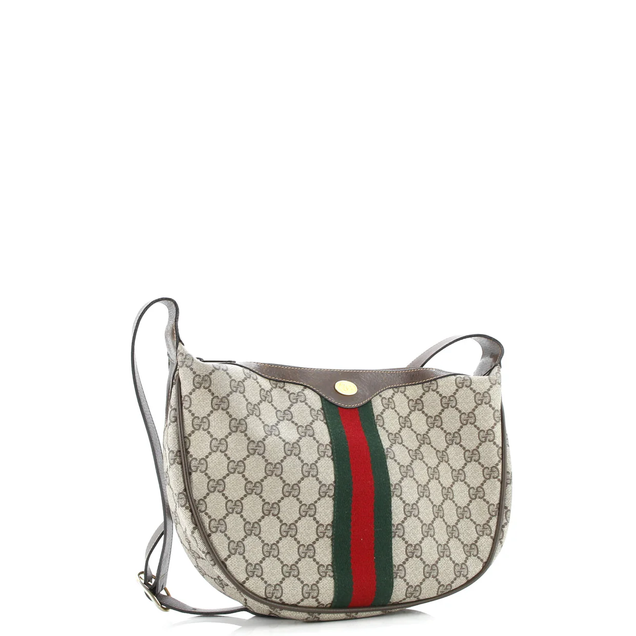 Ophidia Half Moon Hobo GG Coated Canvas Small - Deep Luxury