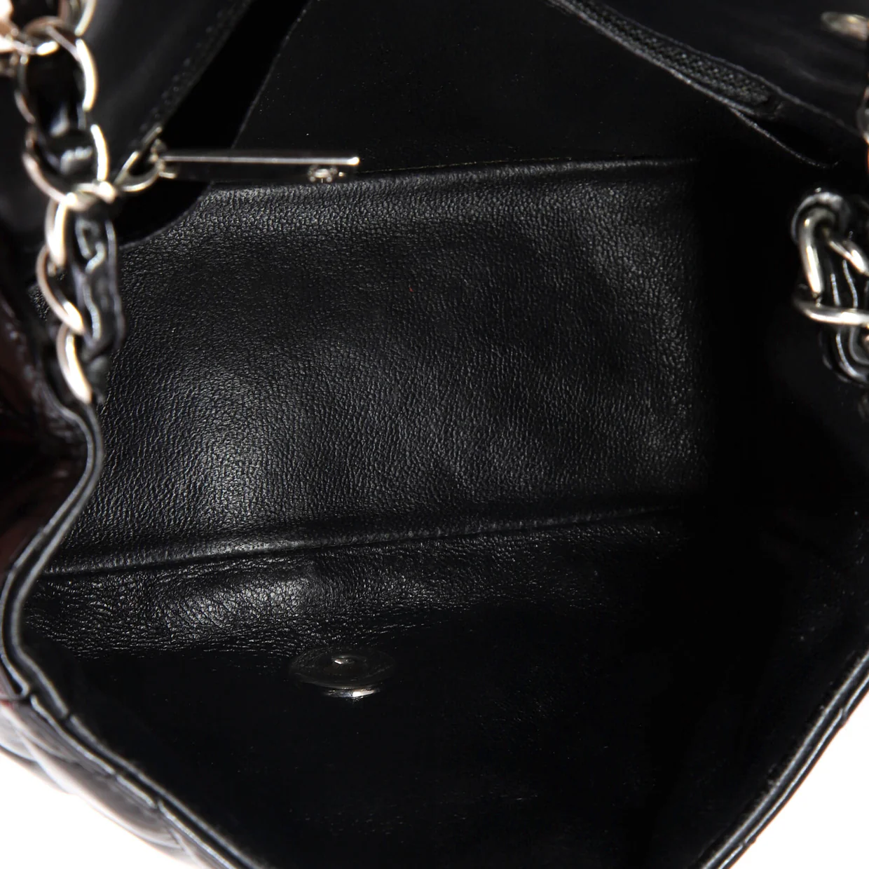 Square Classic Single Flap Bag Quilted Patent Mini - Deep Luxury