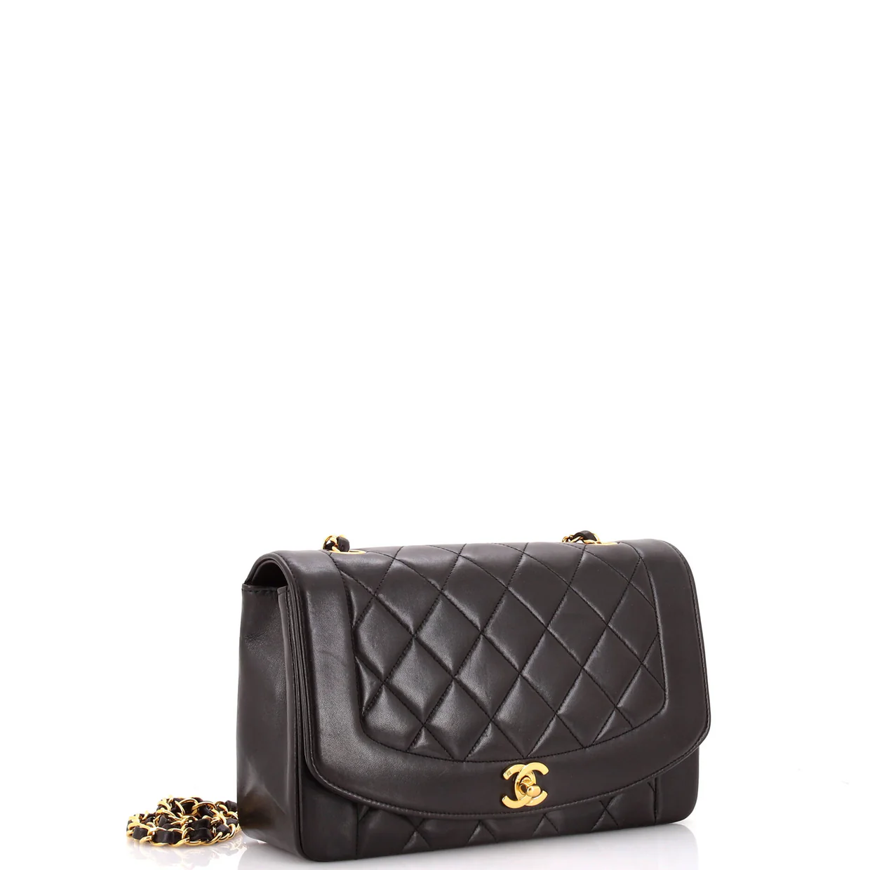 Vintage Diana Flap Bag Quilted Lambskin Medium - Deep Luxury