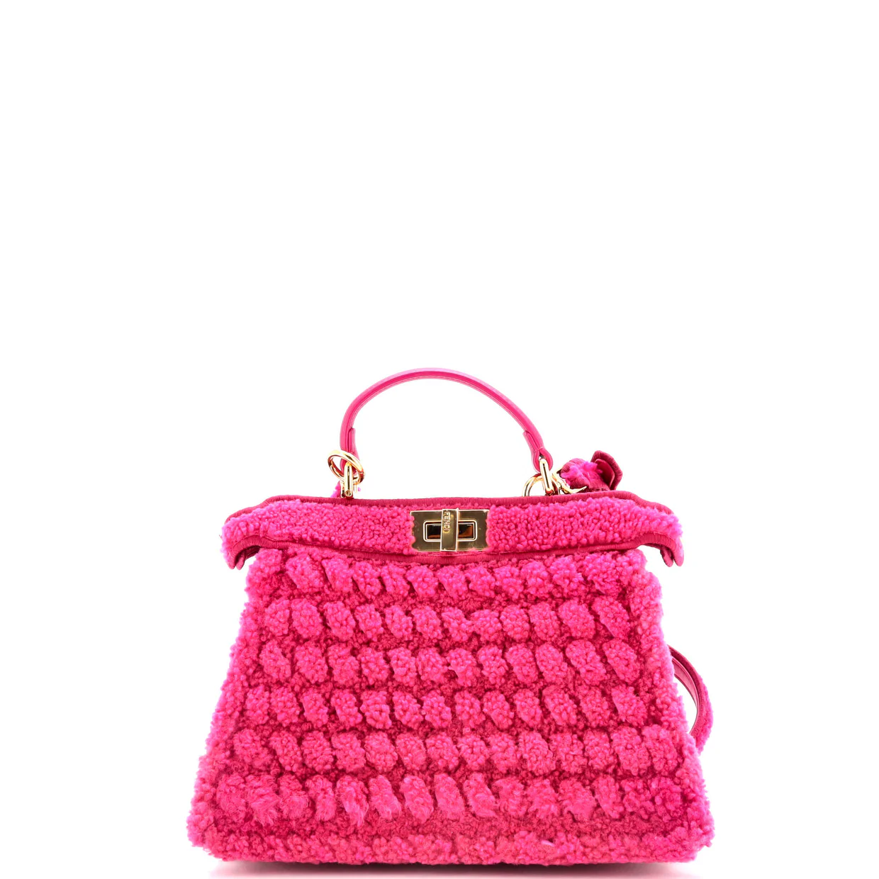 Peekaboo ISeeU Bag Woven Shearling Small - Deep Luxury