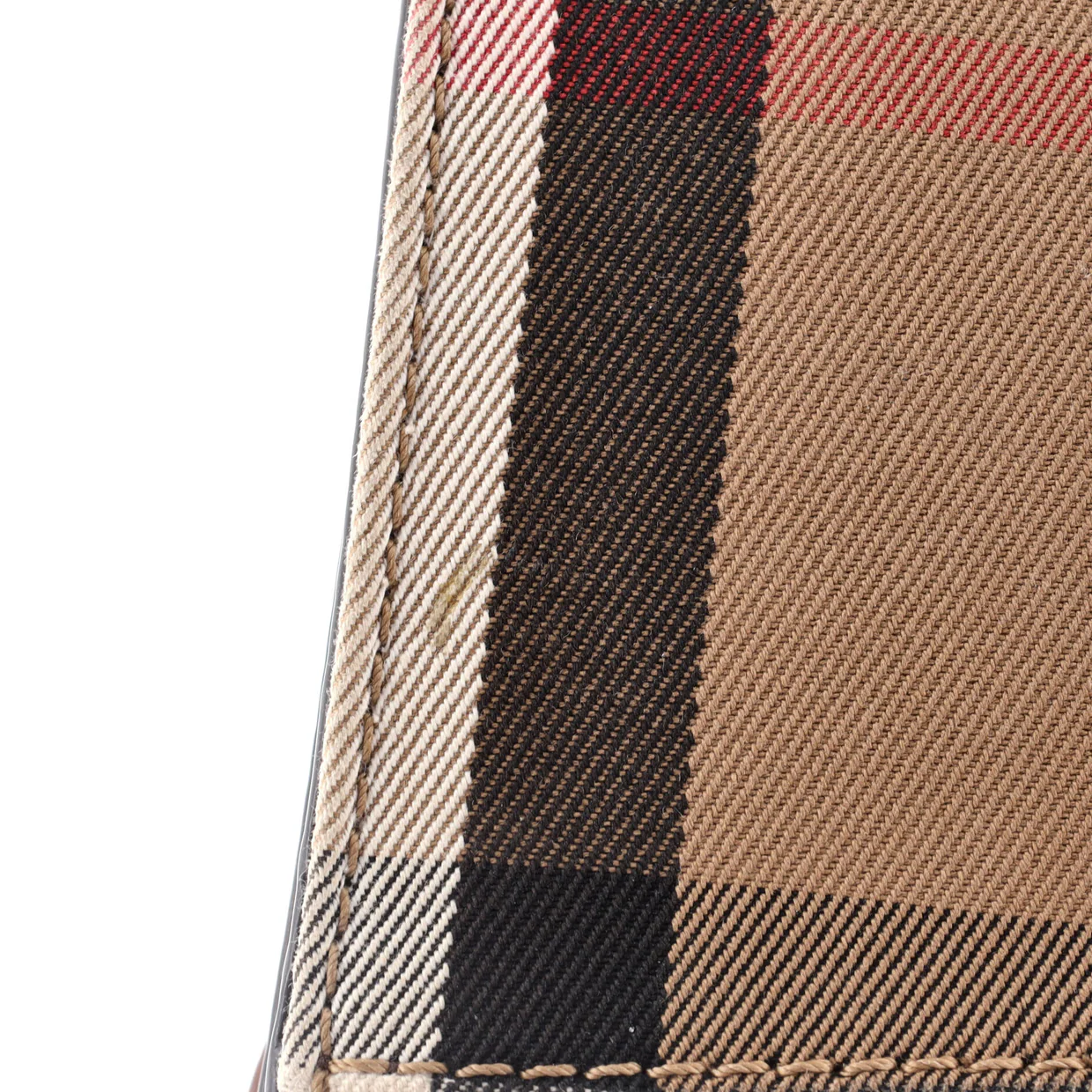 Hampshire Wallet on Chain Leather and House Check Canvas - Deep Luxury