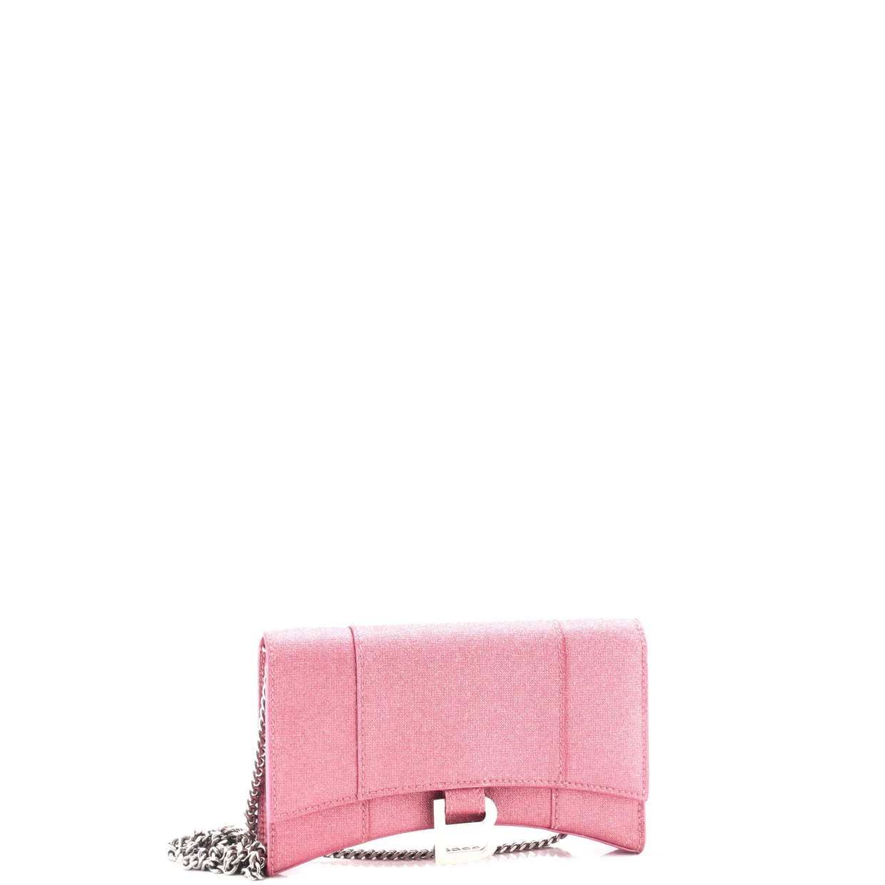 Hourglass Chain Wallet Glitter Leather - Deep Luxury