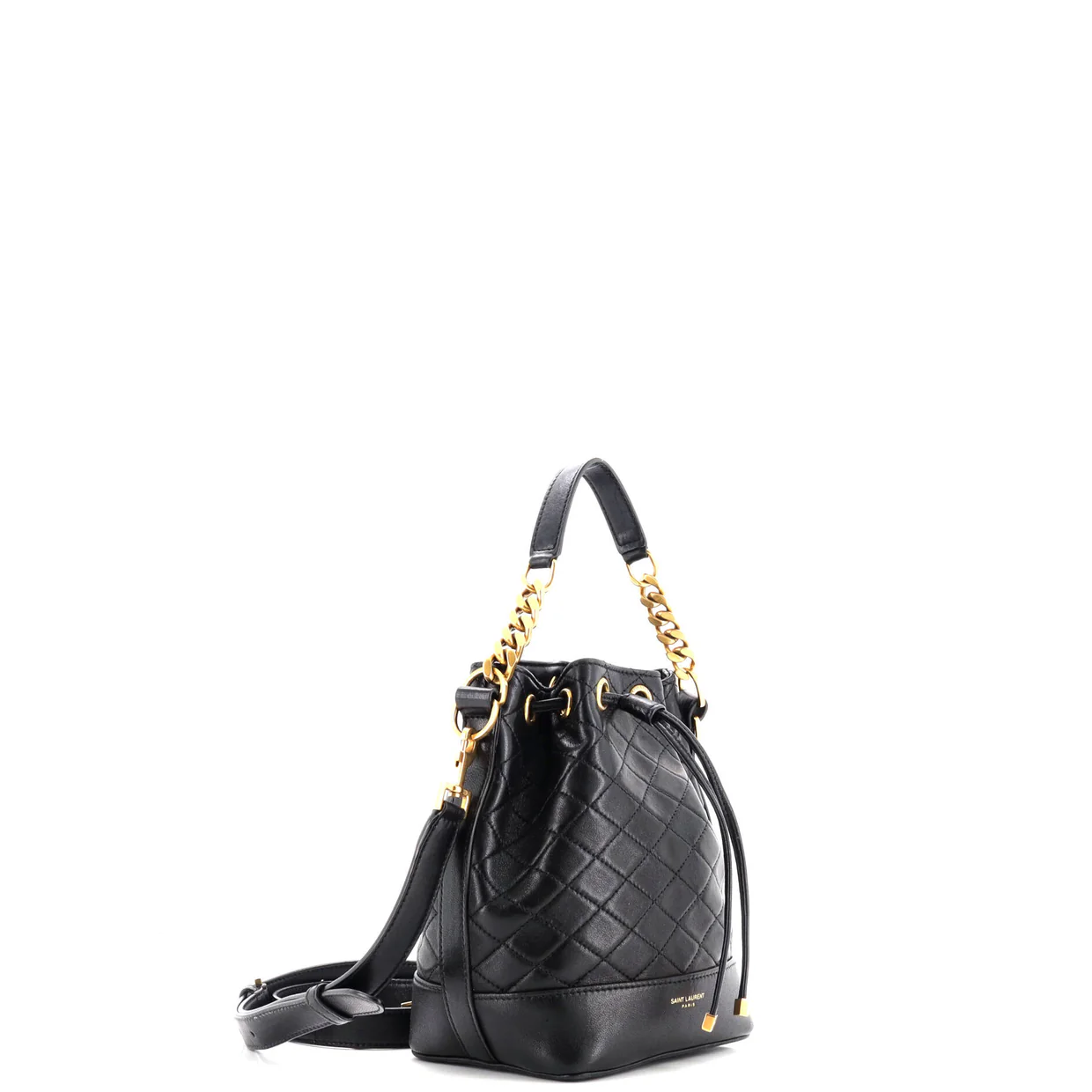 Emmanuelle Bucket Bag Quilted Leather Small - Deep Luxury