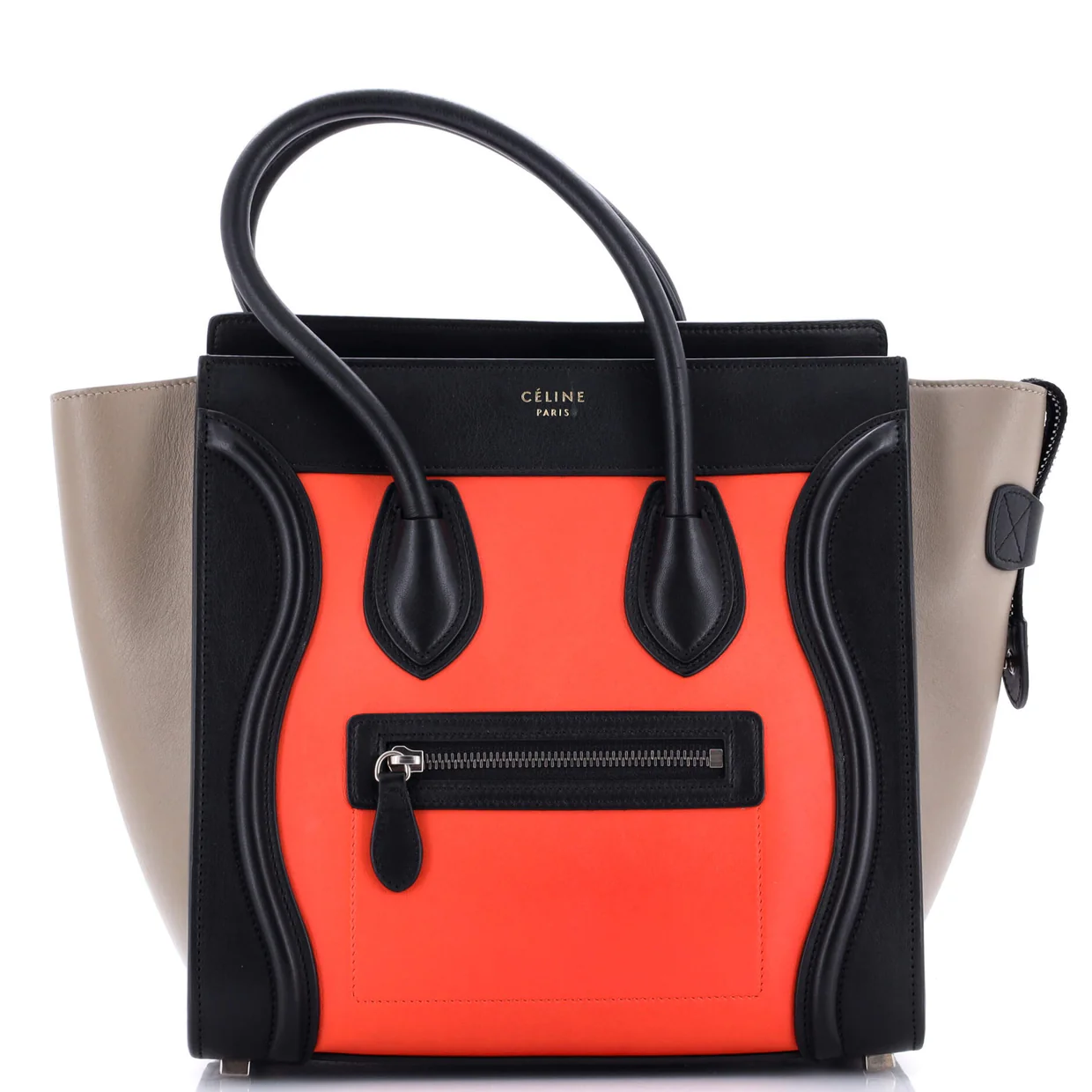 Tricolor Luggage Bag Leather Micro - Deep Luxury