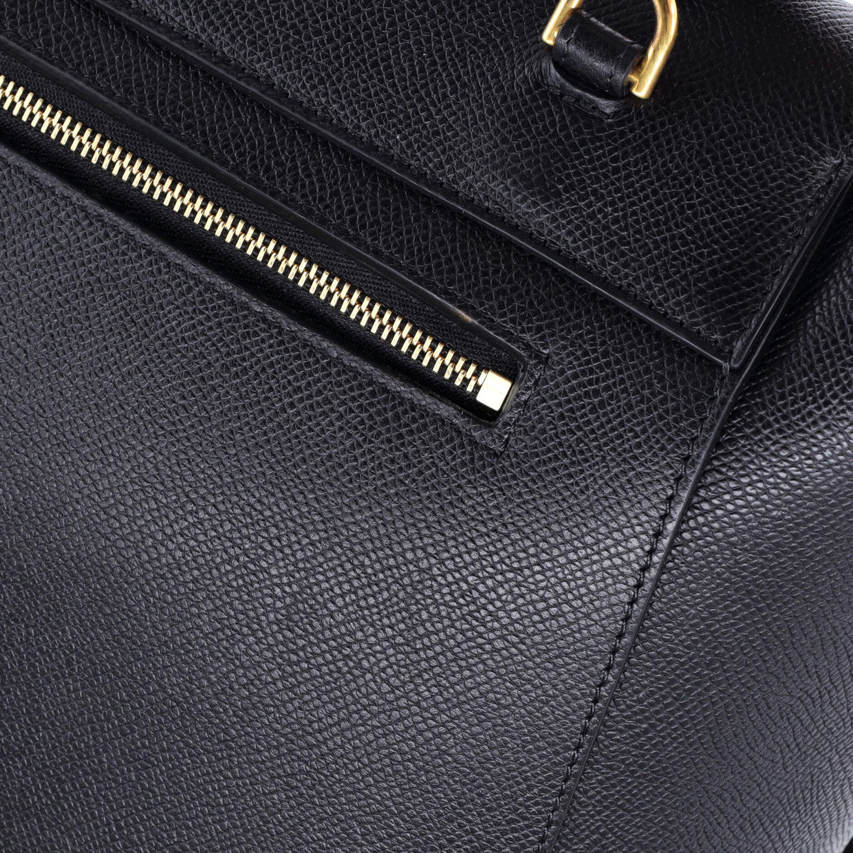 Belt Bag Textured Leather Micro - Deep Luxury