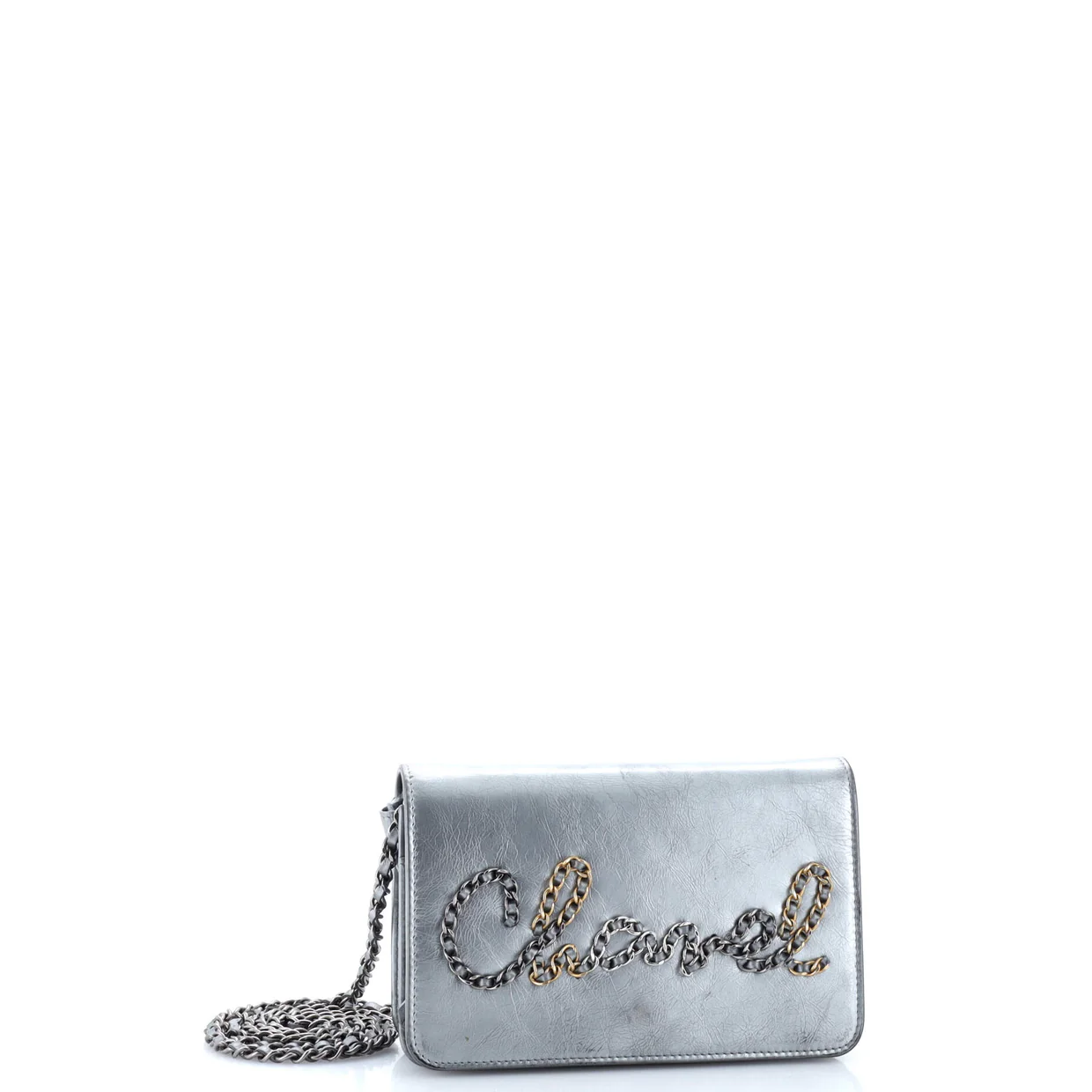 Chain Signe Wallet on Chain Calfskin - Deep Luxury