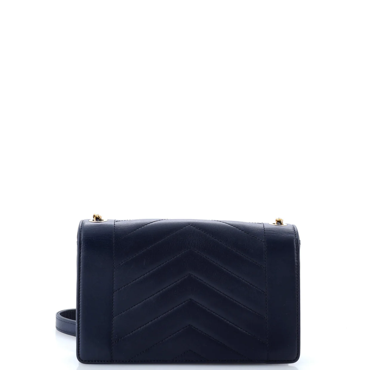 Reversed Flap Bag Chevron Lambskin Medium - Deep Luxury