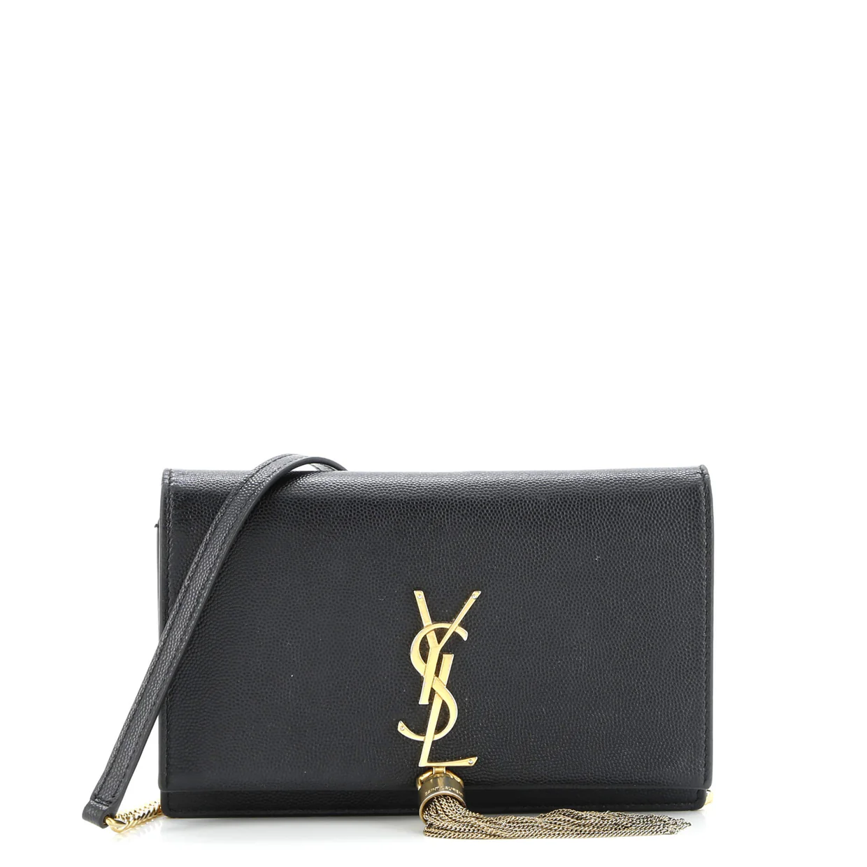 Classic Monogram Tassel Crossbody Bag Grainy Leather Small - Deep Luxury