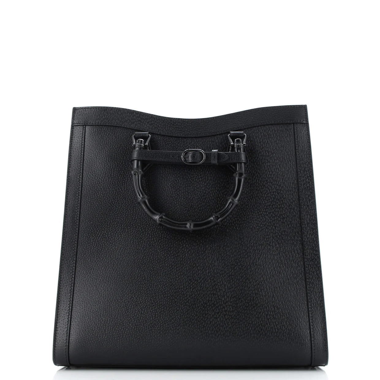 Diana NM Bamboo Handle Tote Leather Large - Deep Luxury