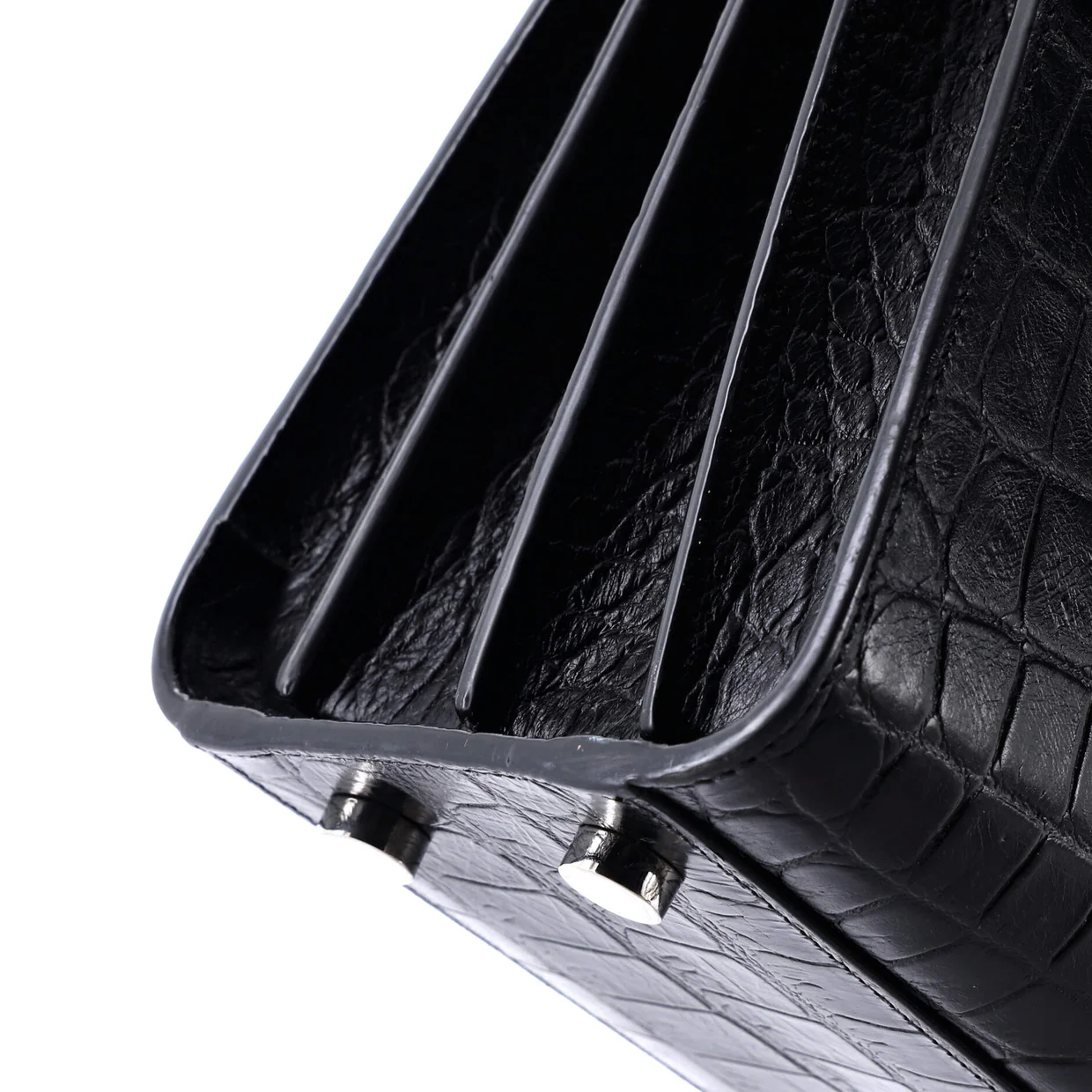 Sac de Jour NM Bag Crocodile Embossed Leather Nano - Deep Luxury