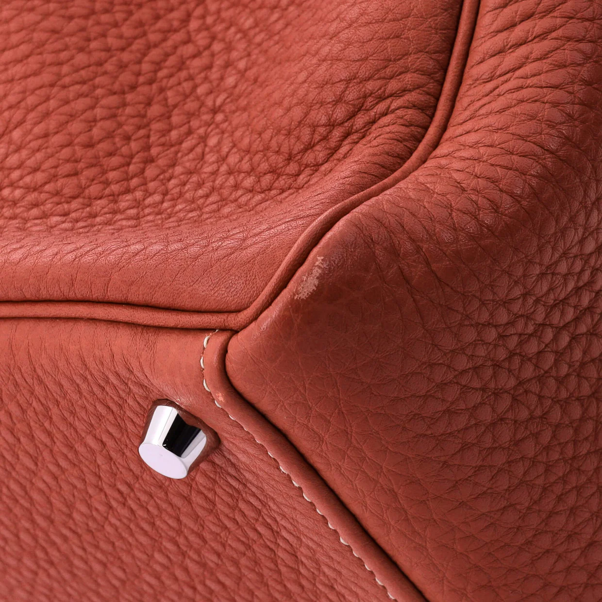 Kelly Amazone Handbag Sanguine Clemence with Palladium Hardware 35 - Deep Luxury