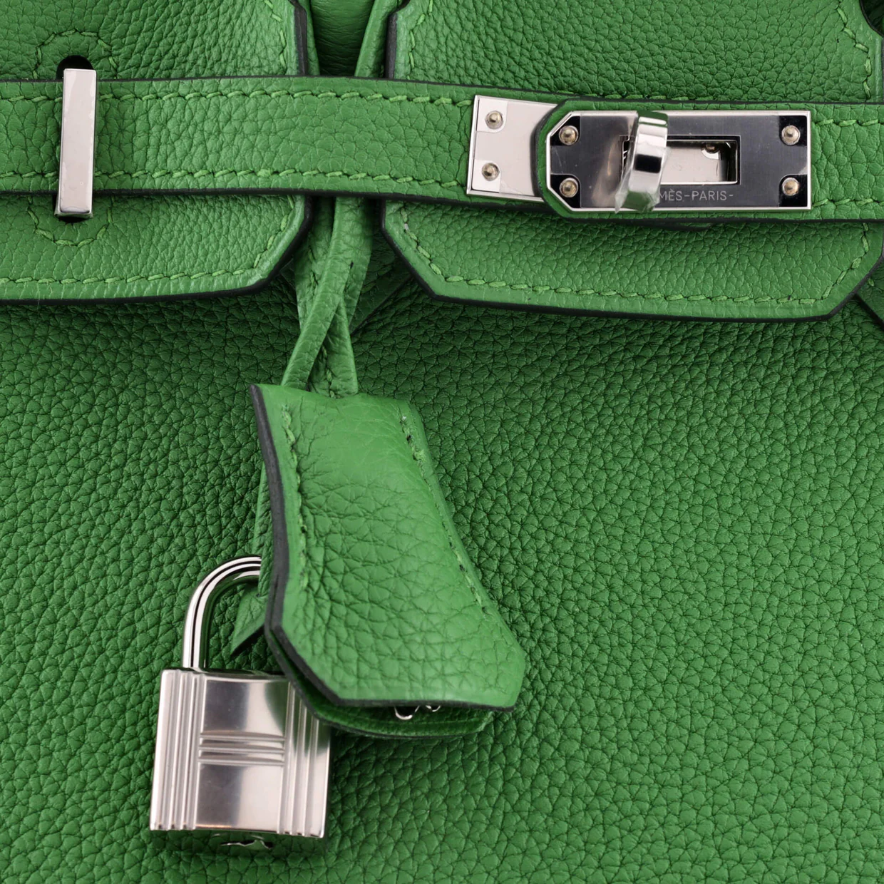 Birkin Handbag Vert Yucca Togo with Palladium Hardware 25 - Deep Luxury