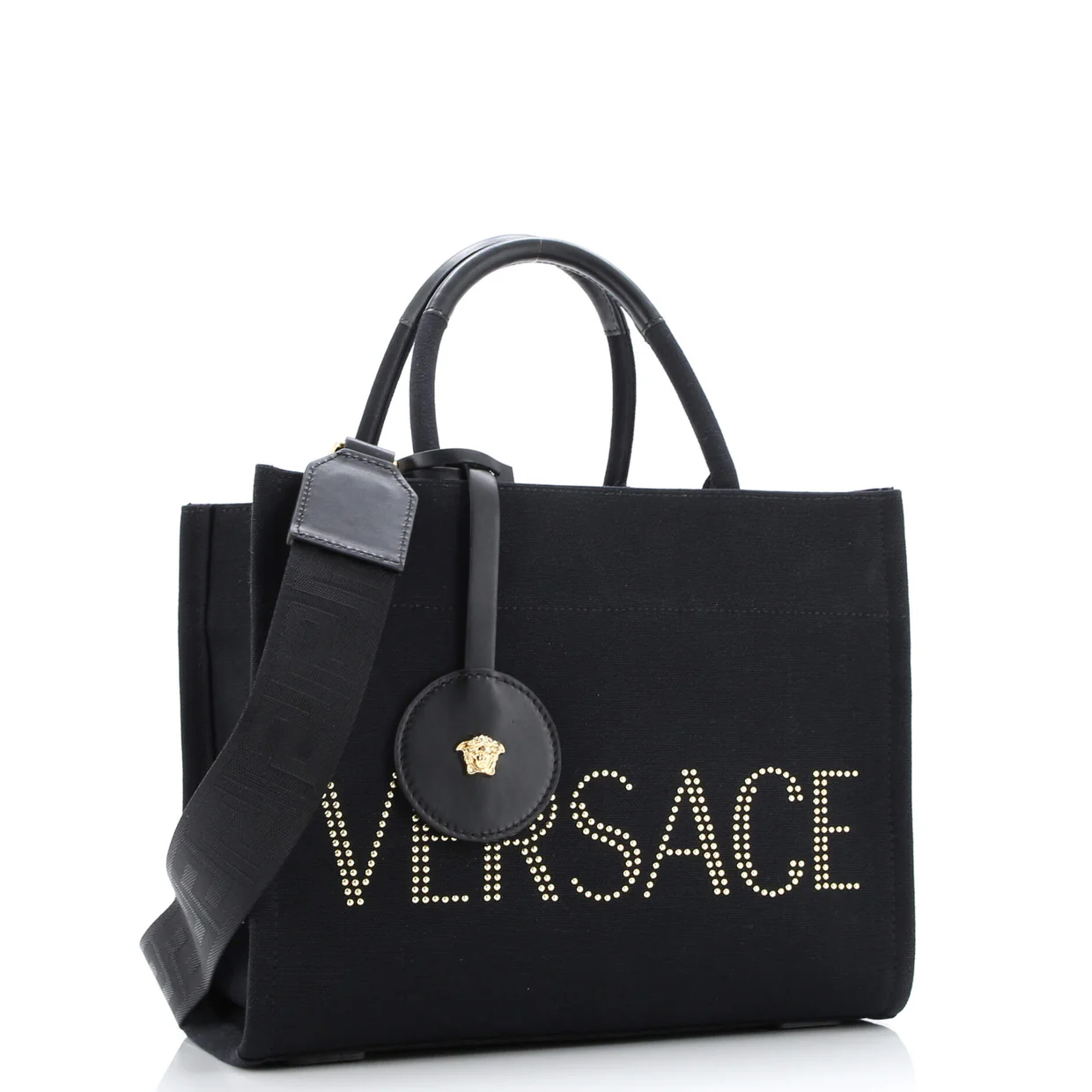 La Medusa Tote Studded Canvas Medium - Deep Luxury