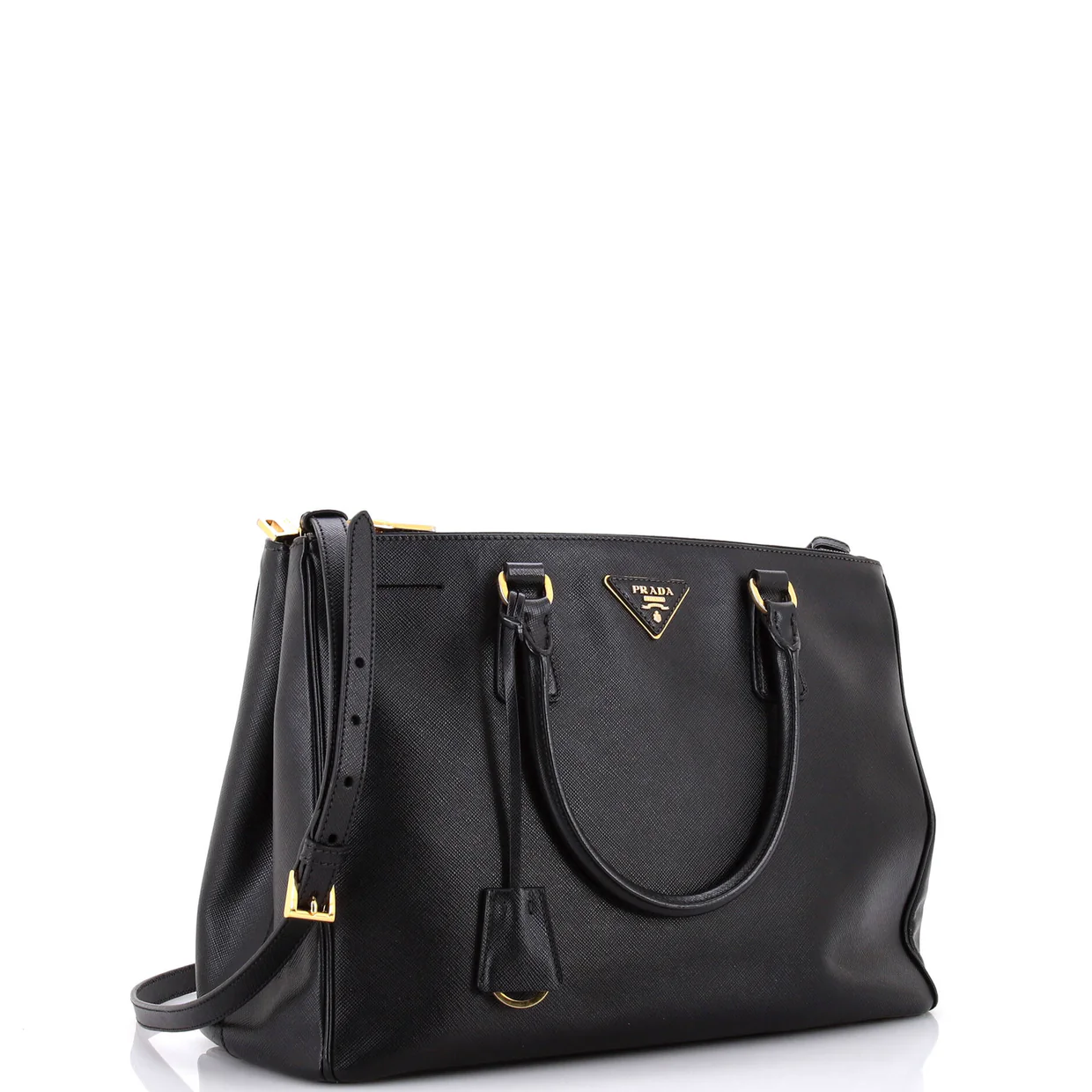 Galleria Double Zip Tote Saffiano Leather Medium - Deep Luxury