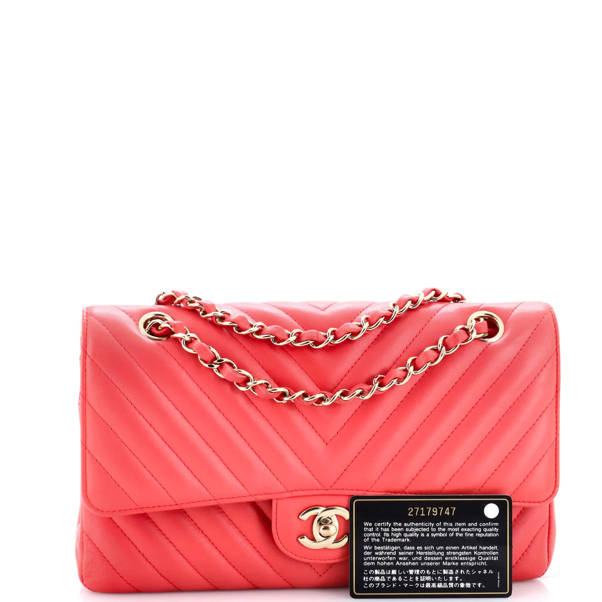 Classic Double Flap Bag Chevron Calfskin Medium - Deep Luxury