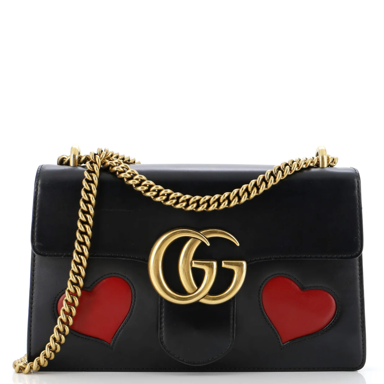 Marmont Chain Shoulder Bag Patchwork Leather Medium - Deep Luxury