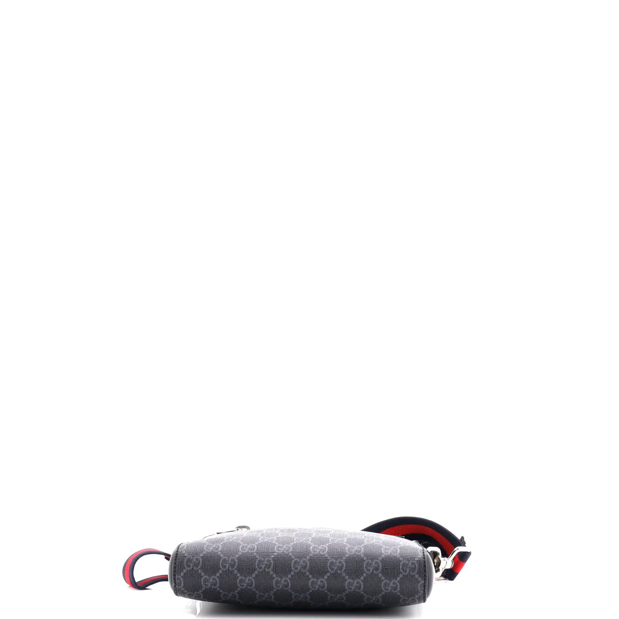 Web Strap Front Zip Messenger Bag GG Coated Canvas Small - Deep Luxury